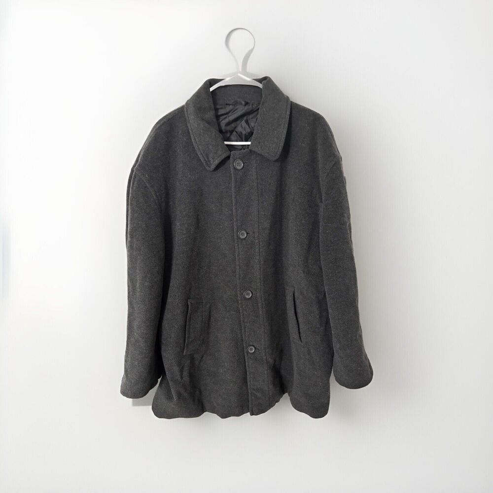 Lauren Ralph Lauren Men’s Wool Blend Black Overcoat Size 46R Coat Jacket